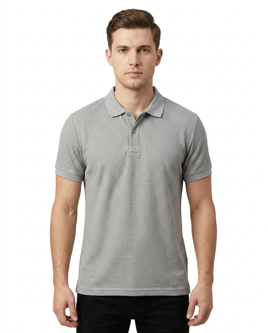 Textured Polo T-Shirt