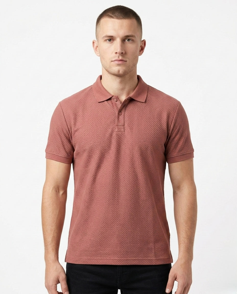 Textured Polo T-Shirt