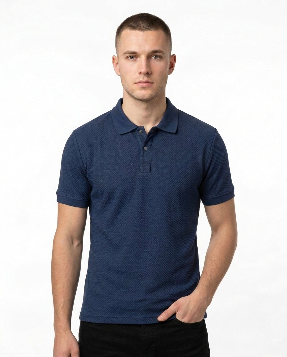Textured Polo T-Shirt