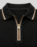 Zip Plain Polo T-Shirt
