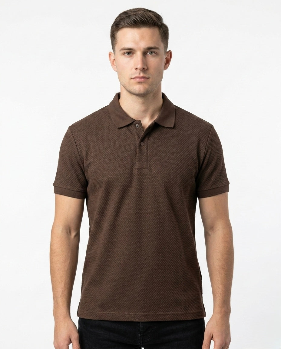 Textured Polo T-Shirt