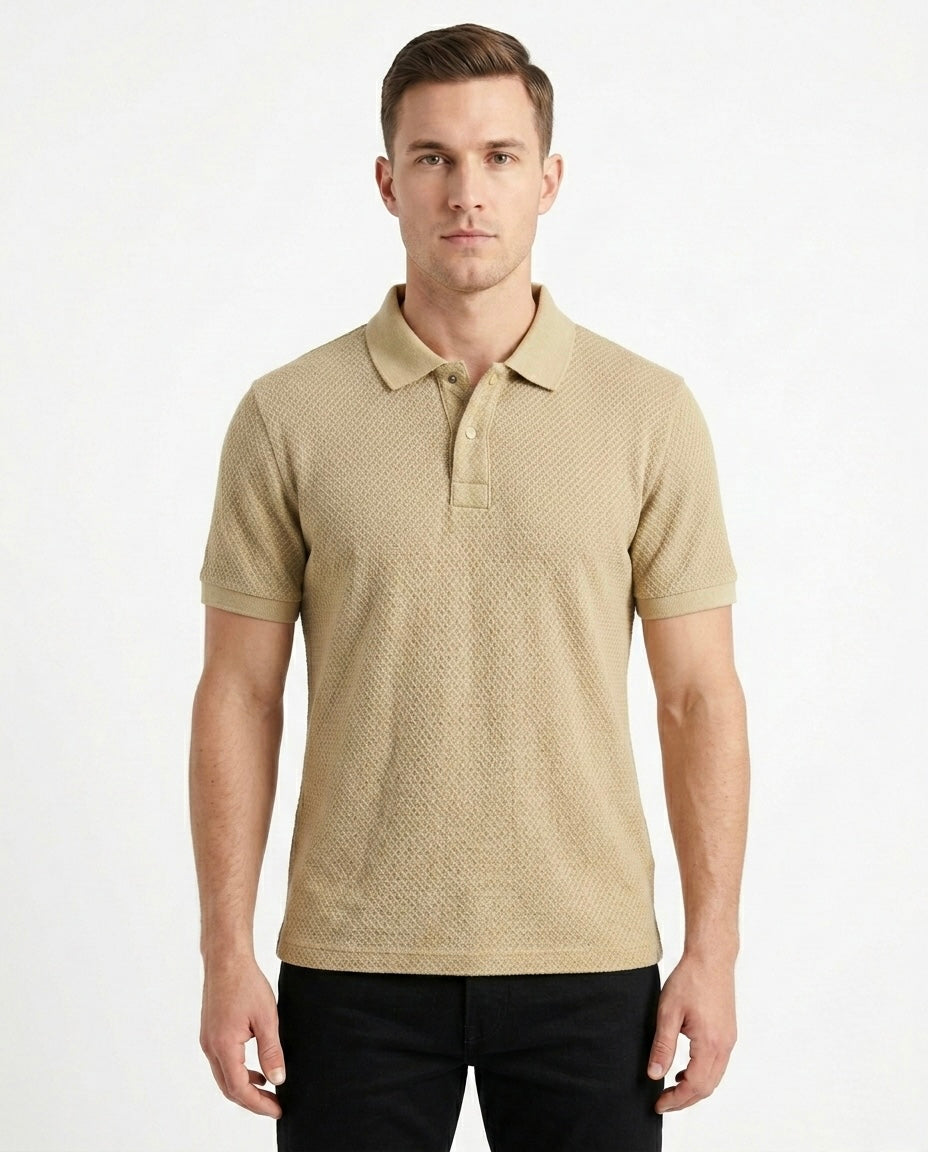 Textured Polo T-Shirt