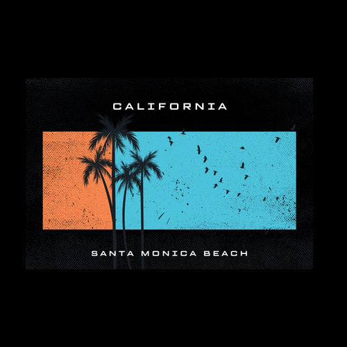 Black California Round Neck TShirt
